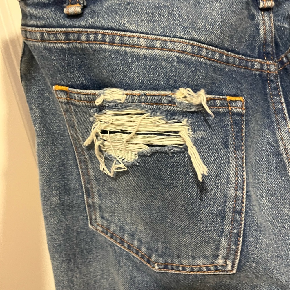 Abercrombie & Fitch Blue Flare Wide Leg Jeans - Picture 8 of 9